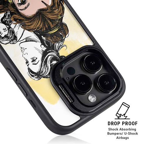 Disney Princess Belle Sketch iPhone 15 Pro Kickstand Case